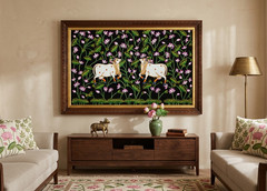 Cow Pichwai Painting – Traditional Nathdwara Style Wall Décor