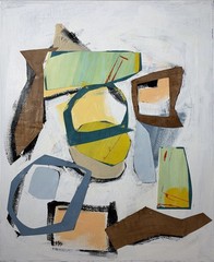 Beto Mejia Original Modern Abstract Expressionist Art Painting Collage