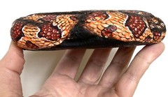 Corn Snake Hand Painted Rock Art – Realistic Wildlife Garden Decor – amylenore