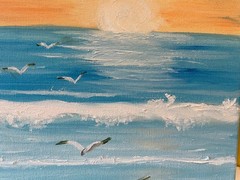 11 x 14 Origina Oil Painting on Canvas……“The Beach“