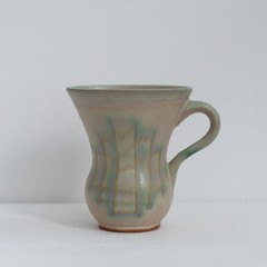 Stoneware Factory Velten Vase Small Handle Vase Bauhaus Pottery Hand Painted 1920s