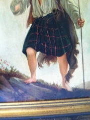 Shepard Boy, oil on canvas, framed, outside dimensions 18″ x 21″ 