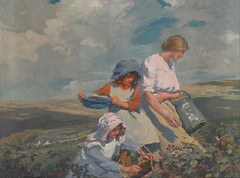 perfact 36×24 oil painting handpainted on canvas“Blackberry Gathering“@5024