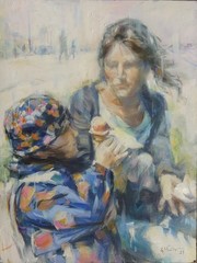 GERRY MILLER. Watercolour. „Beeskow“. No frame. 19x28cm.