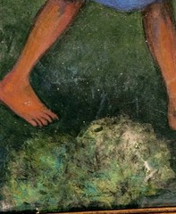 Original Pastel Painting Girl Dancing WPA Style Modernist Mexican Folk Art Latin