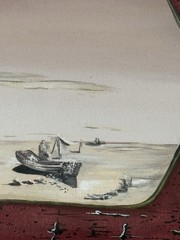 ALFRED BANNER VINTAGE MODERN SURREALIST LANDSCAPE OIL PAINTING SURREALISM 1944