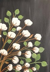 Original Artwork, Cotton And Eucalyptus – 11 X 14