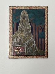 Original Fairytale Forest Art 9×12 Acrylic, Ink Fantasy Illustration
