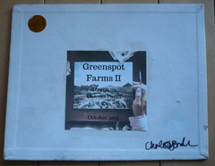 MYSTERY ARTIST, IMPRESSIONIST PLEIN AIR LANDSCAPE, GREENSPOT FARMS VINTAGE OIL