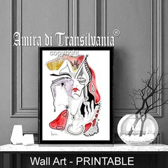 Wall Art Watercolor Painting Drawing Well Known Artist Celebrity Famous Portrait