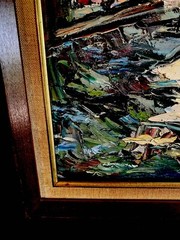 Original Oil Painting of Street Scene by Tea Sternklar Framed, In Excellent Cond