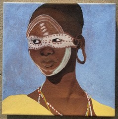 Eglon Daley Oil Painting Tribal Scene African American Jamaica Washington DC