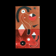 A Fusion of Styles Original acrylic painting on canvas FREE SHIPPING 8″ x 16″