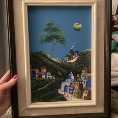 Vibrant Peruvian Oil Art by Surrealist J. Cosme Quishpe Painting On Canvas 16×20