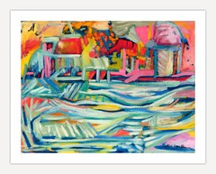 MULTI-COLOR Wall Art Print „Waterfront“ 11 X 14 UNFRAMED NEW Giclee – JH Brown