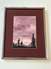 Painting Arizona Landscape Desert Southwest Saguaro Cactus By Euayne Glinski
