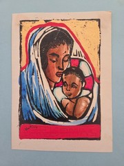 RARE: Watercolor on paper. Signed by Allen R Crite