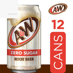 Zero Sugar Root Beer Soda, 12 Fl Oz Cans, 12 Count