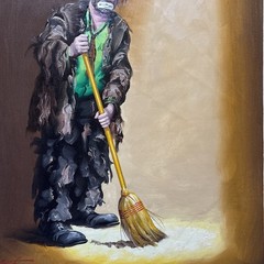 Donald Rust Signed & Numbered -Original Oil Painting 20″X 24″ of Emmett Kelly
