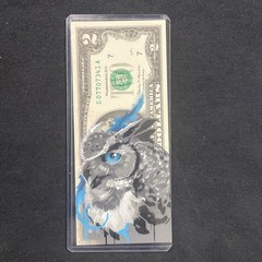 OWL 2 Dollar Bill painting tattoo art Graffiti Art Street Art original birds