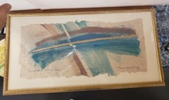 Pair of Frances Swigart Steg Monoprints from Parc St. Charles Hotel, New Orleans