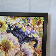 Oil On Panel 3D Abstract Art Floating Frame Kevin Winger #78 Quartz Skull Signed