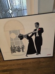 Original Lee Reynolds Ballroom Dance Canvas Painting 50.5″L *40.5″W *2″D