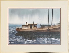 Beautiful Vintage Watercolor Painting Listed South Carolina Artist Barnie Slice