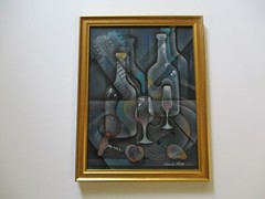 RICARDO MAYA PAINTING LISTED CUBAN ARTIST ABSTRACT CUBISM EXPRESSIONISM CUBIST
