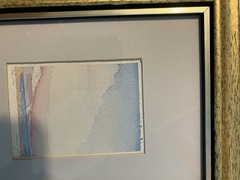 Watercolor Painting On Paper Titled Venice 1990 In Picture Frame 7 1/2 x 7 1/2