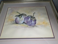 Vintage Anna Mirabella Artist-St Louis MO Purple Floral Still Life Framed