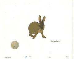 Watership Down 1978 Production Animation Cel Blackberry LJE Seal and COA 035-003