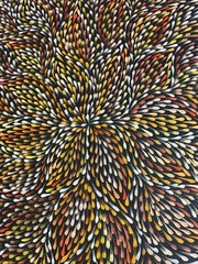 Roseanne Morton Petyar, Authentic Aboriginal Art.Size,120cm x 60cm Medicine Leaf