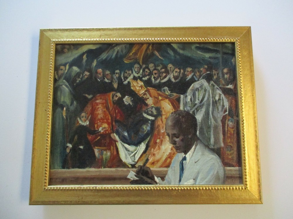 PAINTING VINTAGE ICONIC PORTRAIT RELIGIOUS ICON ILLUSTRATION BY GEORGE PROUT