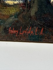 Antique Painting 1910’s Impressionist California Henry Lovins Large Oil Famous