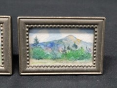 Minature Watercolors New Hampshire Albany Madison Mt. Chocorua Boulder Loop 4691