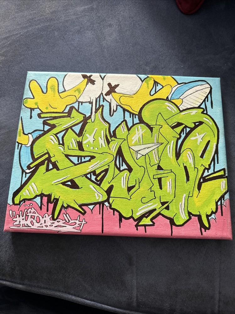 8 X 10 Spray Paint Acrylic Shortiez Ink Bart Graffiti Slime Canvas Spring New