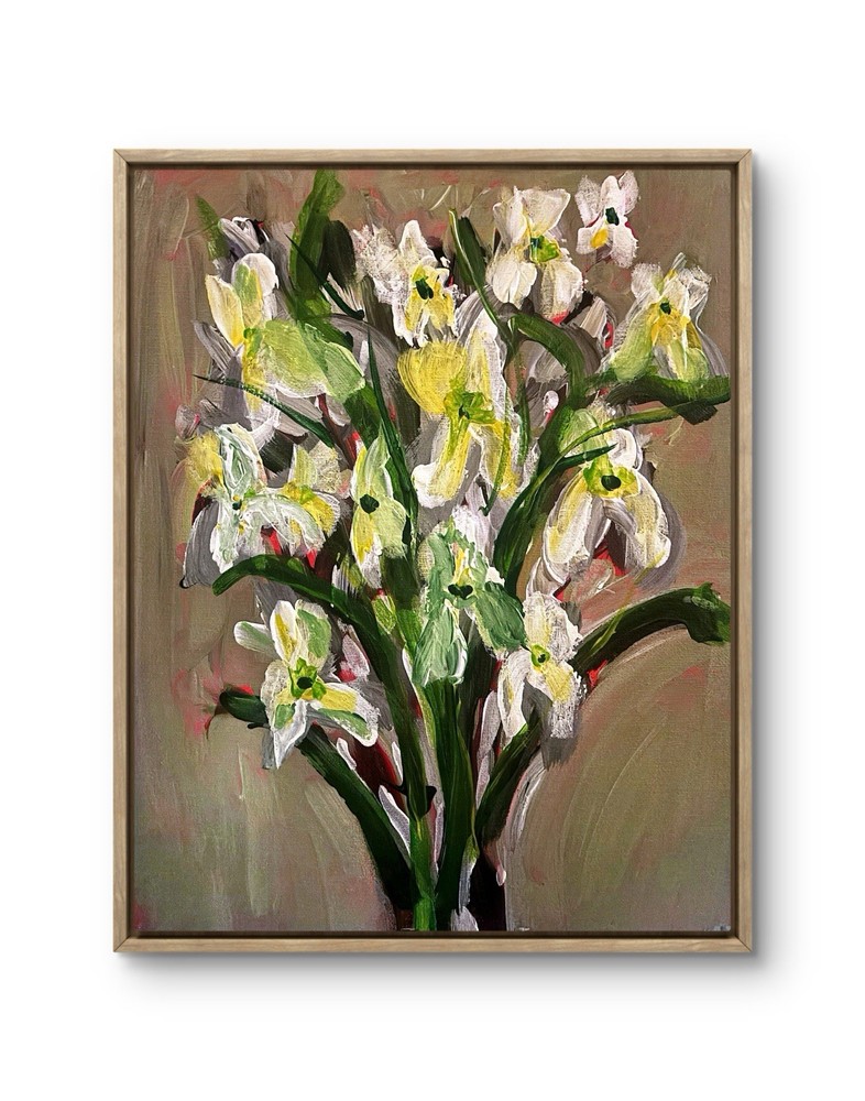 Original Wall Art Signed 11×14 Expressionism Painting Flowers