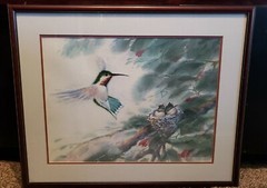 Watercolor Painting Richard E. Williams Artist „The Nest“ Signed Numbered