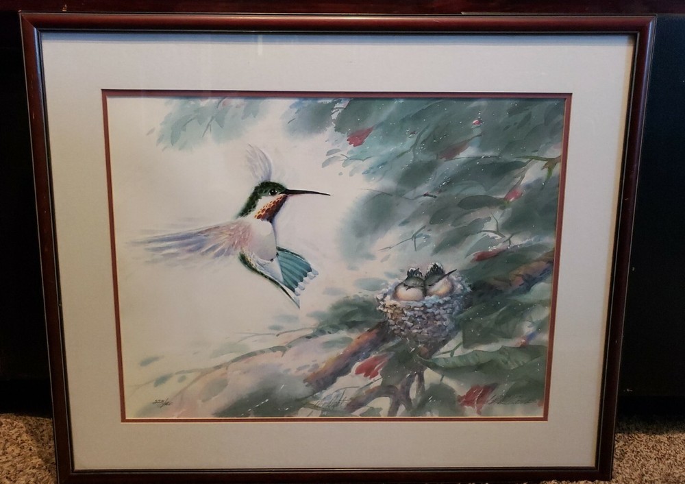 Watercolor Painting Richard E. Williams Artist „The Nest“ Signed Numbered