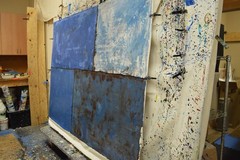 Mark Little Original Giant Canvas Painting 84”X62” (7 Foot) Abstract Modern XL