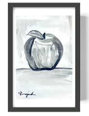 Guajardo Art: Apple Still Life 9X6 Paper Unique Realism