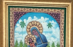 Haitian Painting by Saincilus Ismael signed, framed 12 x 16