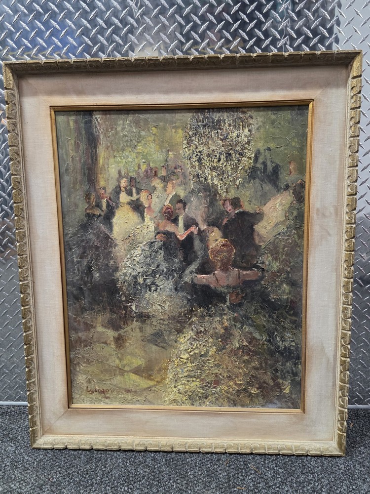 Antique painting. Artist Ludwig Gschossmann (German, 1894-1988) Ballroom.