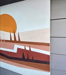 1985 ABSTRACT PAINTING SIGNED DEBORAH BENTON ORIGINAL VINTAGE ART MODERN