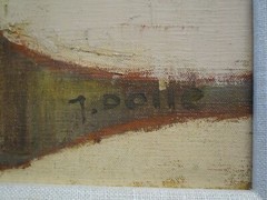 VINTAGE ABSTRACT OIL PAINTING FRANCE FRENCH LISTED CUBIST CUBISM MODERNISM 1965