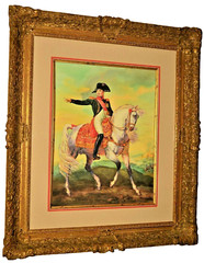VICTOR GILBERT Original Signed Napoleon Portrait Landscape Watercolor Painting