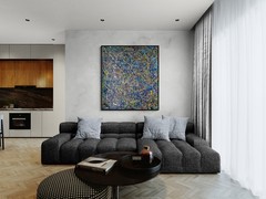 One-of-a-Kind Pollock Style Multicolor Abstract Canvas – 39×35 in
