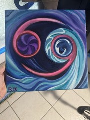 Cancer zodiac Sign Painting By Mellow_Esko Original Painting On Canvas Art
