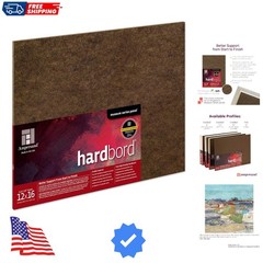 Hardboard Wood Painting Panel: Museum Series Hardbord, 12″ x 16″, 1/8 Inch Fl…